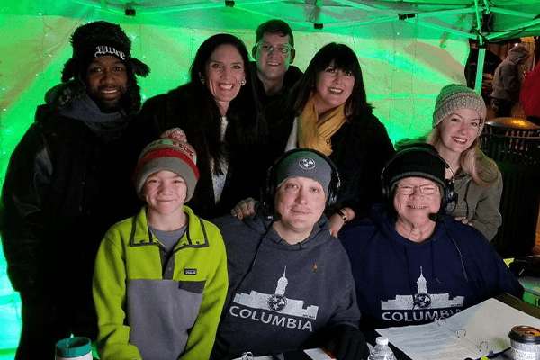 Dental team members in front of green screen