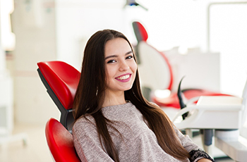 Woman after cosmetic dentist in Columbia