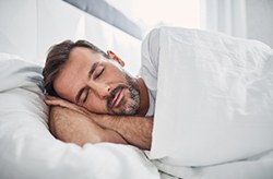 man sleeping peacefully