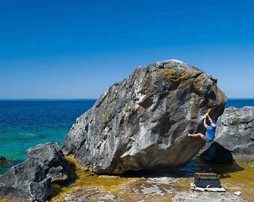 Doctor William rock climbing