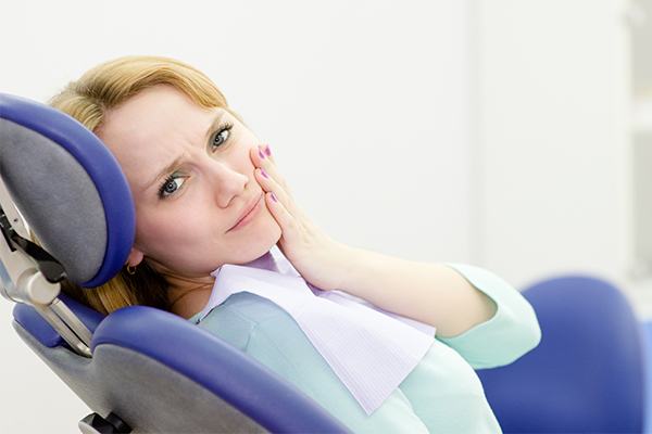 woman in dental chair