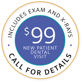 $99 New Patient Dental Visit stamp