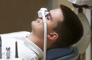 Man undergoing sedation dentistry in Columbia