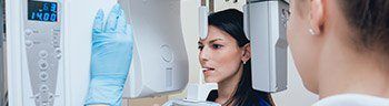 Woman receiving 3D cone beam scans