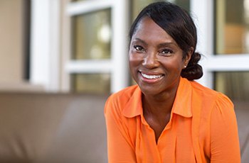 Smiling middle-aged woman