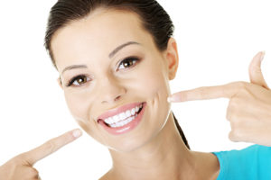 woman with white teeth smiling