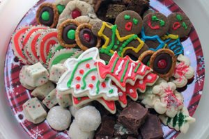 christmas cookies on a plate