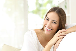 woman smiling