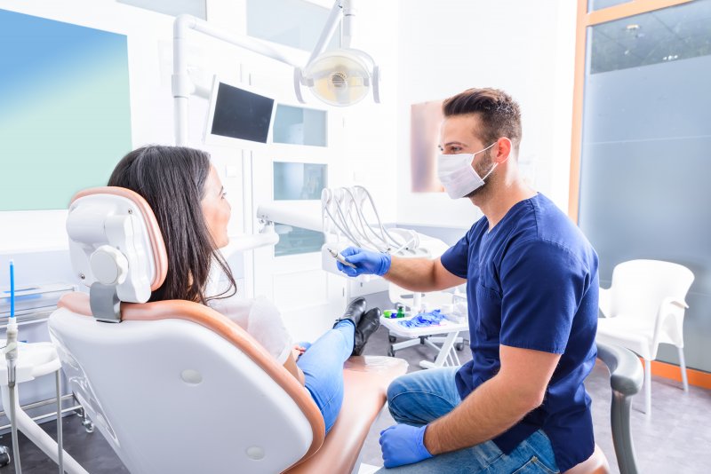 Patient at dental office